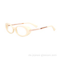 Billige stilvolle ovale Form Vollrandbrille Frames Acetat Brillen